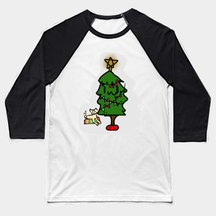 kitty scratched the christmas tree Baseball T-Shirt